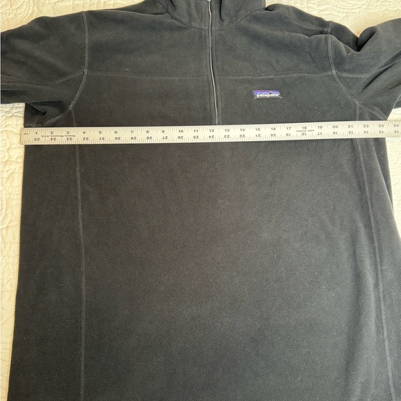 Patagonia Men's Micro D Fleece Quarter Zip Black XL Logo On Back - Picture 7 of 12